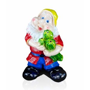 Фигура садовая гипс Гном с кабачком 36x24 см