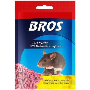 Гранулы от крыс/мышей (пакет) BROS 90гр