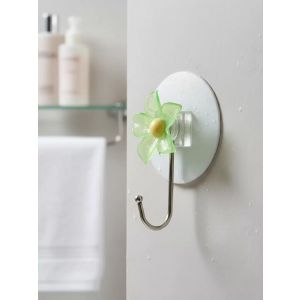 Крючок на присоске, 5х8.5 см, пластик, Цветок, Y4-11237