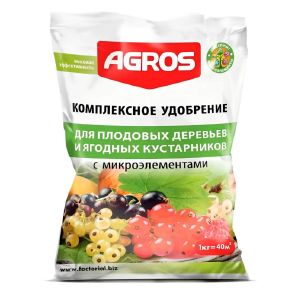 Удобрение для плодово-ягодных кустарников, с микроэлементами, 1 кг, Agros