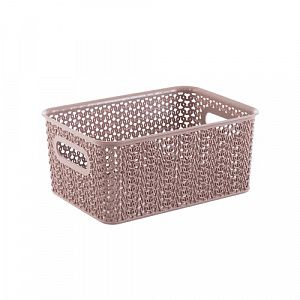 Корзина Violet Вязь 235х173х105 мм, розовый нюд