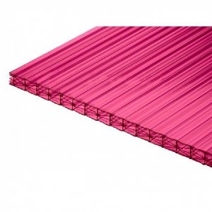 Поликарбонат сотовый 4 мм 2,1х12 м Вишневый
