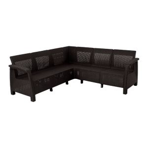 Диван Rattan Luxe Ola Dom 5-х местный (шоколадный)