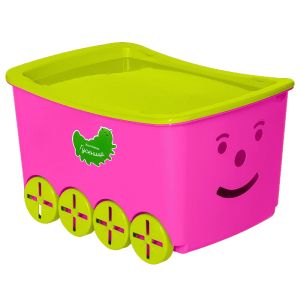 Контейнер для игрушек Гусеница (розовый)