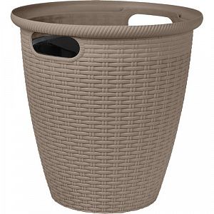 Кашпо InGreen Rattan D 380мм 30л с внутренним горшком 16 л, французский платан IG500310105