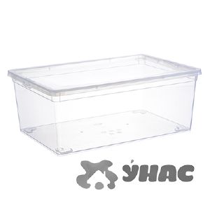 Ящик для хранения 10 л прозрачный 370*250*140 мм М2352