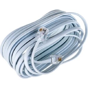 Удлинитель телефонный, плоский, RJ-11 (6P-4C), 5м, белый REXANT (18-3051)
