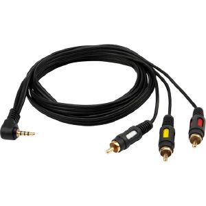 Шнур Стерео 3,5мм 4C - 3 RCA, 1,5м, Gold REXANT (17-4412-4)