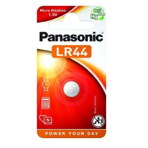 Батарейка Panasonic, LR44 (357A, G13), щелочная, 1.5 В, блистер, 7478