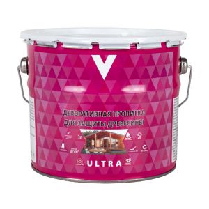 Декоративная пропитка для дерева V Ultra, шелковистая полуматовая, 3 л, белая