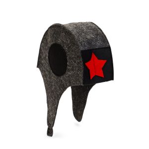 Шапка для бани Танкист войлок серый 10925388