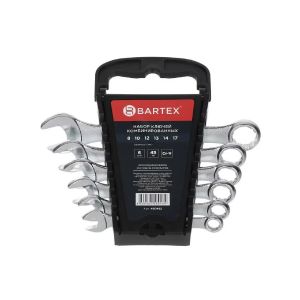 Ключ комбинированный, 6 предметов, Bartex, 8-17 мм, CrV, подвес