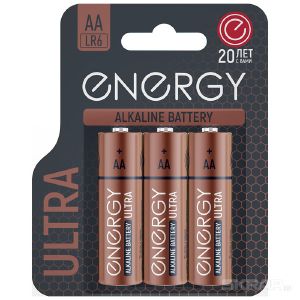Батарейка алкалиновая Energy Ultra LR6/3B (АА)