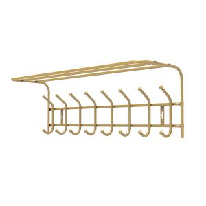 Вешалка настенная с полкой Nika ВП8М, золото