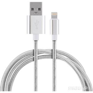 Кабель Energy ET-29-2, USB - Lightning, 2 м, серебро