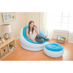 Надувное кресло с пуфиком INTEX CAFE CHAISE CHAIR 104 х109х71 см пуф.64 х28 см 6