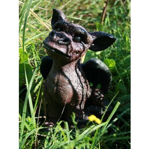 Фигура садовая Дракончик коричневый 30х22х36 см