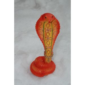 Фигура садовая Кобра красная 12х12х27 см