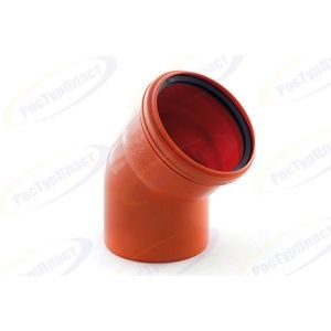 Отвод канализационный НК d-110 мм 45° Рыжий