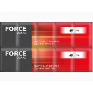 Пластины от комаров FORCE GUARD двойного действия Красные