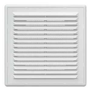 Решетка вентиляционная разъемная с сеткой 208 х208 мм Белый 2121Р