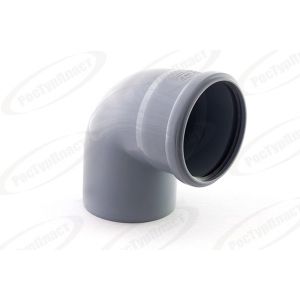 Отвод канализационный ВК d-110 мм 90° Серый