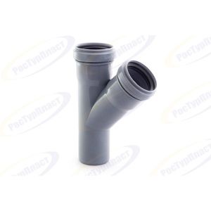 Тройник канализационный ВК d-50х50 мм 45° Серый