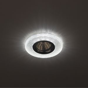 Светильник встраиваемый ЭРА с подсветкой, под лампу MR16, Прозрачный