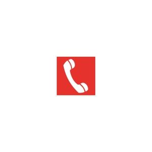 Знак «Телефон для использования при пожаре» пленка ПВХ 200х200 F05