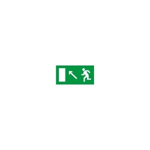 Знак «Направление к эвакуационному выходу налево вверх» пленка ПВХ 150х300 E06