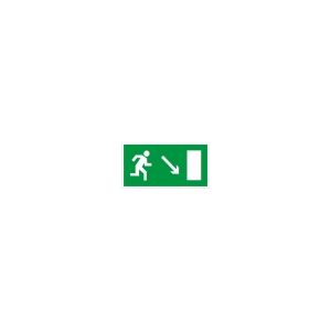 Знак «Направление к эвакуационному выходу направо вниз» пленка ПВХ 150х300 E07