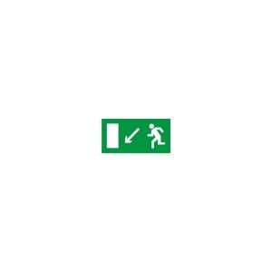 Знак «Направление к эвакуационному выходу налево вниз» пленка ПВХ 150х300 E08