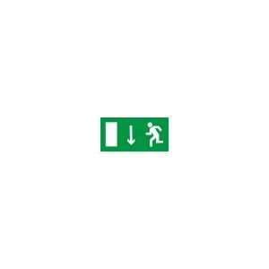 Знак «Указатель двери эвакуационного выхода левосторонний» пленка ПВХ 150х300 E10