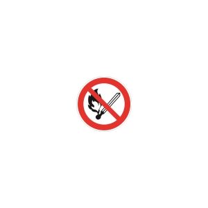 Знак «Запрещается пользоваться открытым огнем и курить» пленка ПВХ 200х200 P02