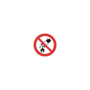 Знак «Запрещается тушить водой» пленка ПВХ 200х200 P04