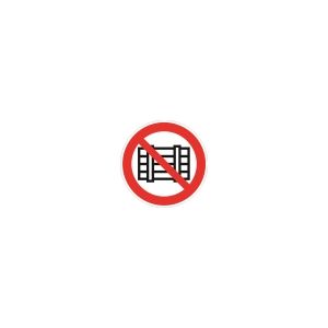 Знак «Запрещается загромождать проходы и складировать» пленка ПВХ 200х200 P12