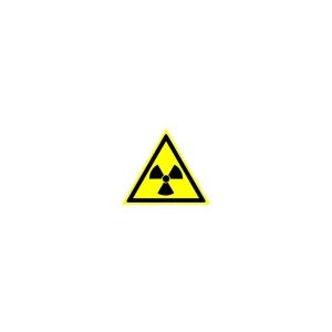 Знак «Опасно. Радиоактивные вещества» пленка ПВХ 200х200 W05