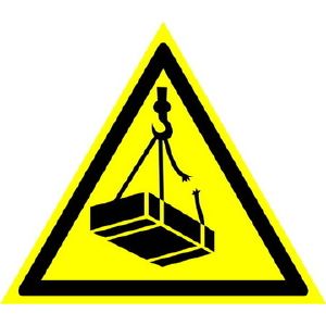 Знак «Опасно. Возможно падение груза» пленка ПВХ 200х200 W06