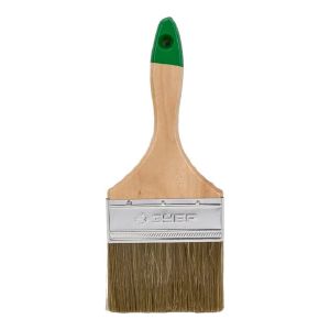 Кисть плоская ЗУБР ЛАЗУРЬ 100 мм деревянная ручка 4-01009-100