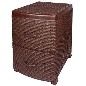 Комод-тумба Виолет Ротанг 2-секционный Коричневый 35501