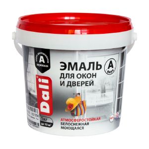 Эмаль акриловая в/д Dali 1,0 кг для окон и дверей