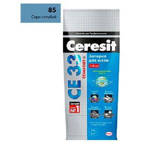Затирка CERESIT SUPER CE33 2 кг №85 Серо-голубая 