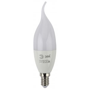 Лампа светодиодная Эра Стандарт Е14 9 Вт 2700К Свеча на ветру