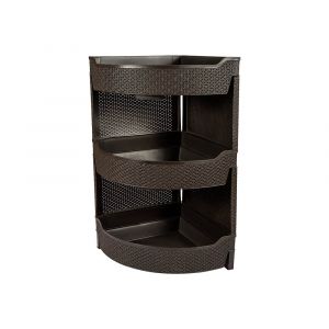 Этажерка угловая Plastic Republic Nature 3 секции Венге BQ3778ВНГ