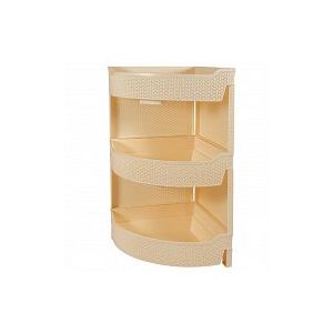 Этажерка угловая Plastic Republic Nature 3 секции Слоновая кость BQ3778СЛК