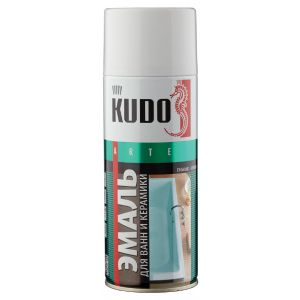 Эмаль аэрозольная KUDO 520 мл для ванн Белая KU-1301