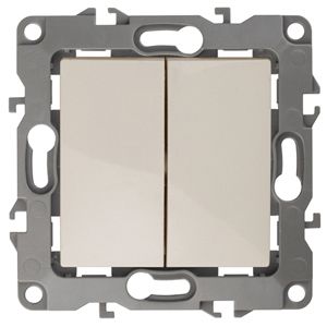 Мех. выключателя 2-кл. с/у ЭРА Слоновая Кость