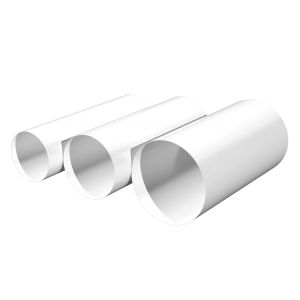 Воздуховод круглый пластик d-125 мм 0,5 м Белый 12,5ВП