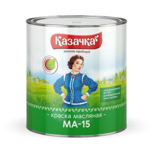 Краска масляная Казачка МА-15, глянцевая, 2,8 кг, желтая