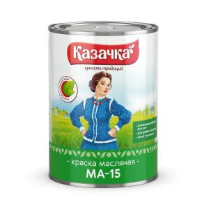 Краска масляная Казачка МА-15, глянцевая, 0,9 кг, зеленая